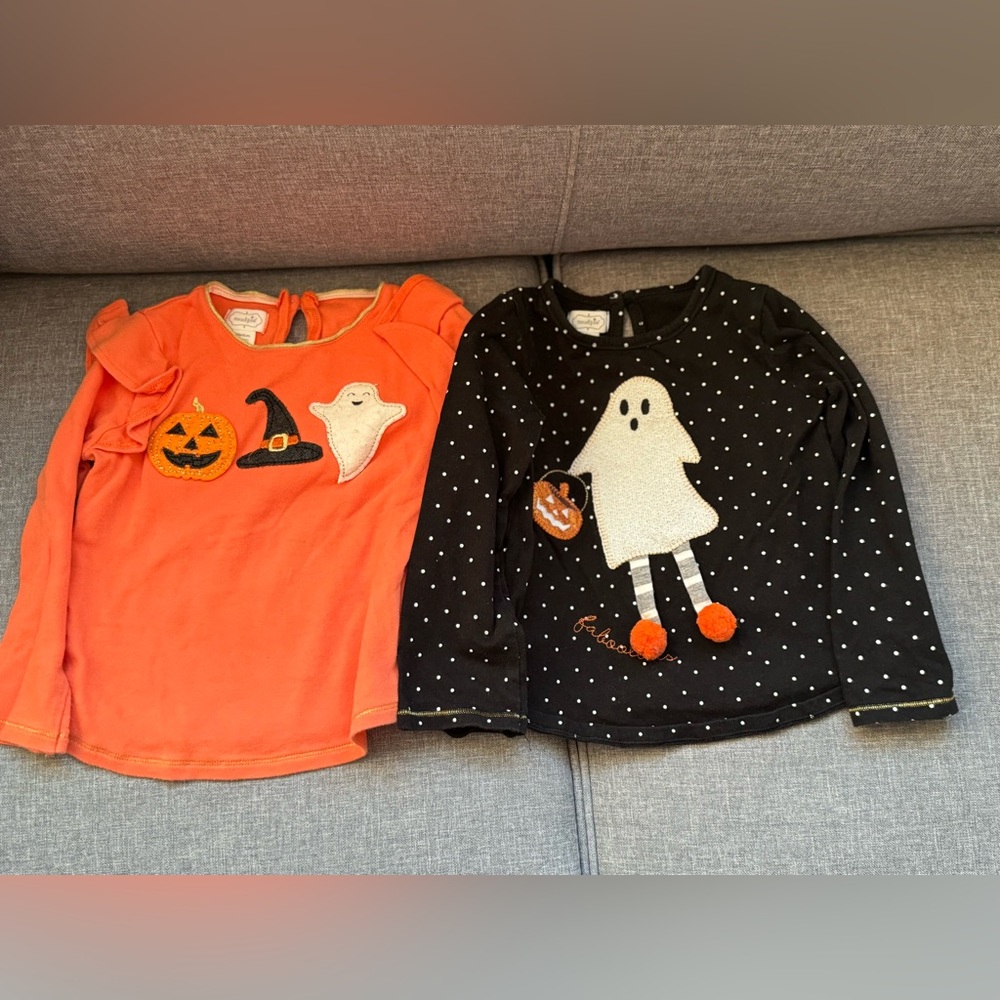 Mudpie Halloween Applique Long Sleeve Shirts-2T-3T